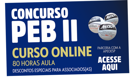 CONCURSO PEB II - CURSO ONLINE 80 HORAS - CLIQUE AQUI E ACESSE