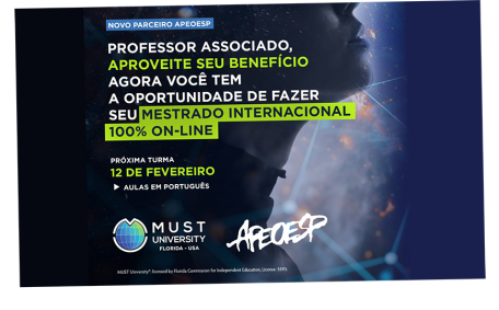APEOESP FAZ CONVÊNIO COM A MUST UNIVERSITY OFERECENDO MESTRADO INTERNACIONAL 100% ON-LINE
