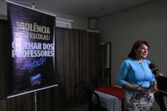 Coletiva de imprensa para divulgação dos dados da pesquisa sobre violência nas escolas