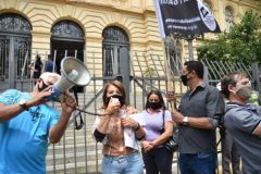 Ato simbólico contra as aulas presencias na SEDUC - 22/01/2021