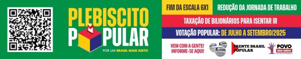 PLEBISCITO POPULAR: DE JULHO A SETEMBRO/2025