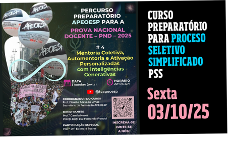 Mentoria #4 do PerCurso Preparatório APEOESP para a Prova Nacional Docente (PND)