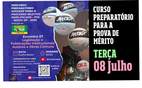 Encontro 7 Legislação, Publicações – Autores Parte Comum–PerCurso APEOESP PSS SEDUC-SP 2026