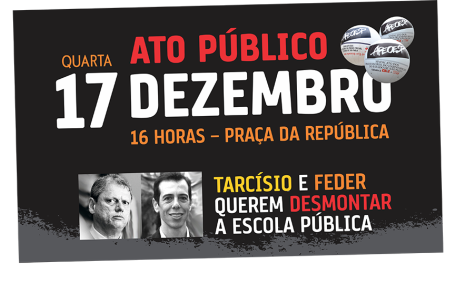 ATO PÚBLICO - QUARTA DIA 17 AS 16 HORAS NA PRAÇA DA REPÚBLICA